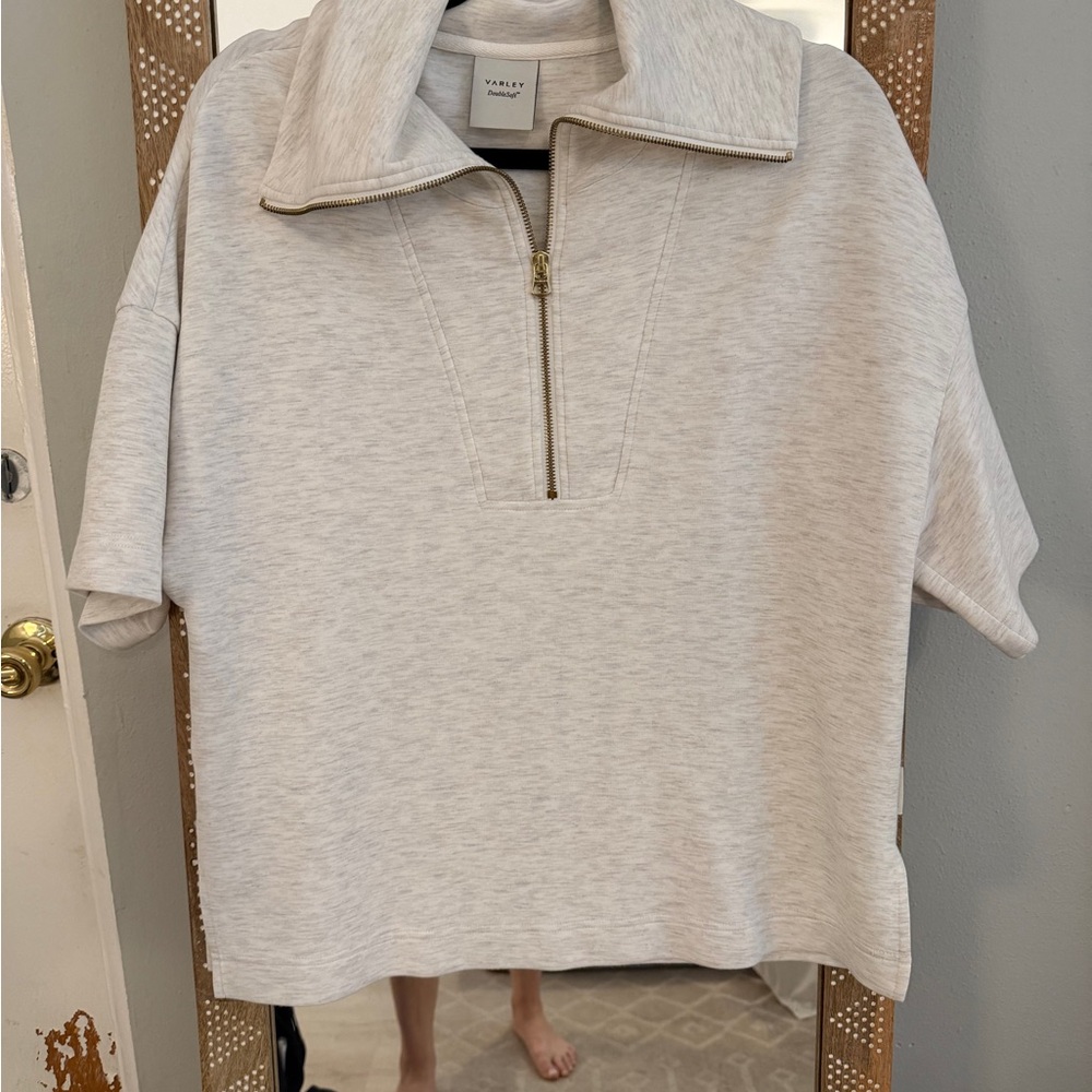 Women’s Varley Ivory Marle Half-Zip Sweatshirt double soft collection